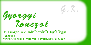 gyorgyi konczol business card